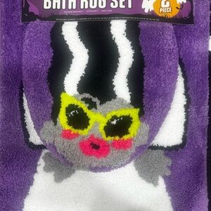 Cartoon Character Bath Rug Set with Sunglasses